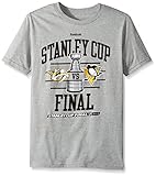 NHL Pittsburgh Penguins Boys – Finalメッシュ半袖Tシャツ、ヘザーグレー、L ( 14 – 16 )