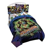 Teenage Mutant Ninja Turtles Stars Cotton Polyester Blend 3 Piece Twin Sheet Set