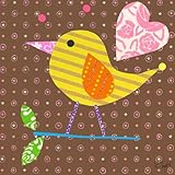 Oopsy Daisy Mod Chick On Chocolate Stretched Canvas Wall Art by Rachel Taylor, 10 by 10-Inch [並行輸入品]