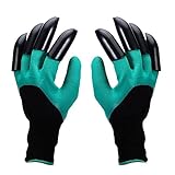 LANHAI　ガーデングローブ　園芸用手袋　爪付き　植栽手袋　ガーデニング用手袋　防水作業用　園芸用具　掘りと植栽　耐久性がある高品質の素材 (左＆右爪　１ペア)