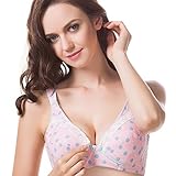 YOURUO　授乳ブラ マタニティブラジャー 綿 ハーフトップ ノンワイヤー カップなし ホック 産前 産後
