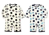 春秋物【I lovePaPa&Mama】アイラブパパ&ママ水玉柄Tオールカバーオールロンパース 70cm グレー×ブラック