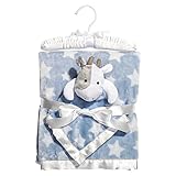 Baby Dumpling Hush Little Baby Plush Blanket and Cow Blankie Gift Set for Boys, Blue by Baby Dumplin