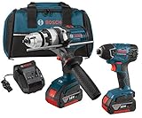Bosch CLPK222-181 18-volt Lithium-Ion 2-Tool Combo Kit with 1/2-Inch Hammer Drill/Driver and 1/4-Inc