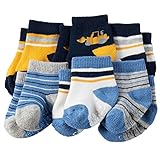 カーターズ （Carter's）男の子用働く車ボーダーソックス6枚組セット (12-24months(72-88cm)) [並行輸入品]