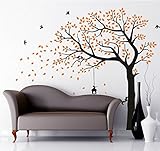 LUCKKYY Large Falling Family Tree Wall Decals Wall Sticks room decor wall stickers for living nurser