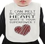 I Can Melt Melt My Grandma's Heart Funny Slogan ネクタイを有する有機ビブ Medium
