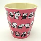 カラーメラミンカップ (コップ) ピンク 手つなぎ LittlePink&Brokiga ブロキガ (ORBK)