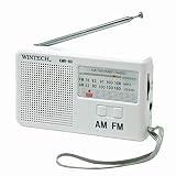 WINTECH AM/FM横型 ポータブルラジオ ホワイト