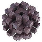 Domybest木製パズル 木製 積み木 立体孔明ロック ダブルクロスケージ 伝統知育玩具 子供と大人3D立体パズル 手と目の協調を鍛え 知恵おもちゃ