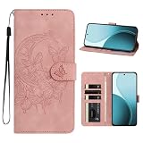 Noaivoky OPPO Reno14 5G ケース 手帳型 オッポreno14 5g スマホケース 花柄 女性 Reno 14 ケース手帳型 オッポ レノ14 5g 携帯カバー おしゃれ スタンド機能 カード収納 - ピンク