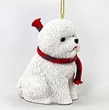 ビション・フリーゼwithスカーフクリスマスオーナメント(大3インチバージョン)犬