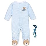 Little Me Sleep N Play Footed SleeperワンピースロンパースFootie & no-throw Tether カラー: ブルー
