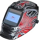 液晶自動遮光溶接面　　高級タイプ　TOAN-9800赤　スパイダー　(高級パネル、4センサー、特大視野)　新商品　１本