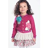 baby Sara(ベビーサラ)【2歳用】女の子用パープルチュチュフラワーデコ付長袖カーディガン,紫花コサージュ付きトップス,ギフト,プレゼント,,保温・防寒トップス【並行輸入】