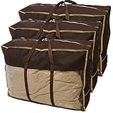 【Amazon.co.jp限定】 丈夫な 羽毛 布団収納袋 持ち手付 ３ｐセット