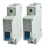 DealMux 2個DINレールマウント1極サーキットブレーカAC 230V / 400V 25A