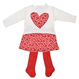 アガタ・ルイス・デ・ラ・プラダ ベビー Agatha Ruiz de la Prada Baby 赤いハートのセーターとスカートとタイツ 24M