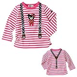 ダブルＢ(MIKIHOUSE) アメリカンサスペンダー長袖Ｔシャツ 110 ローズ（14）