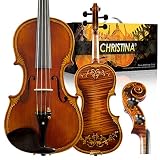 Christina V07 大人に適するバイオリンフルサイズのハンドメイドスプルース演奏アクセサリー完全バイオリン (新しい彫刻-4/4)