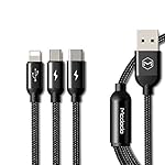 Apple/Android 3in1 ケーブル Lightning Type-C Micro USB Quick Charge 3.0 急速充電 データー転送 多機種対応 1.2M