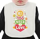 All you need is love ネクタイを有する有機ビブ Medium