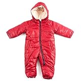 (赤ちゃんまーけっと) カバーオール ロンパース ジャンプスーツ ベビー キッズ レッド 男女共用 80cm