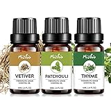 ピュア エッセンシャルオイル ハーバル１０ｍｌ３本セット １００％ピュア 精油 パチュリ １０ｍｌ １００％ピュア 精油 ベチバー １０ｍｌ １００％ピュア 精油 タイム １０ｍｌ入り アロマオイル ハーバル３本セット