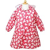 Kids Foret（キッズフォーレ） ハート柄レインコート【B81855】 (M（110cm）, ピンク)