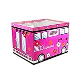 Interbusiness Large Size Foldable Storage Cube Basket Bin Bus Style Home Storage Box [並行輸入品]