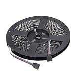 NEWSTYLEブラックPCB 5050-rgb-led-strip 16.4 Ft SMD耐水性300個RGB柔軟なLEDストリップライトランプ