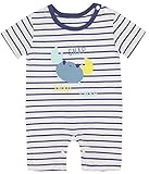 Little Fancy Baby Boys ' Cute Crabストライプロンパース半袖 カラー: ブルー