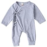 Deylaying 生まれたばかりの赤ちゃんの男の子と女の子の長袖のレースのジャンプスーツパンツ天使の羽の赤ちゃんシャムロンパース