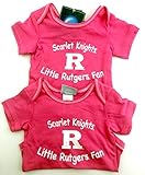 パックの2 Outerstuff公式ライセンスInfant 6 to 9月Rutgers Scarlet Knightsベビー女の子ピンクワンジーロンパースクリーパー