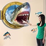 shungho 3d Marine World fierce shark壁アートステッカー子供部屋リビングルーム装飾寝室デカールステッカー