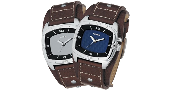 Amazon.co.jp: [ch3061] Fossil Watch Kaleido Mirror/Blue Panel AM3695  [Regular Import Goods] : Wrist Watches