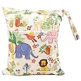 Sasairy　赤ちゃん用防水ウェットバック　シングルジッパーオモツバック　ベビーへおむつポーチ　可愛い多機能防水バック　ジャッパー式のポケット　化粧袋　再利用可能 アウトドア、アクティビティ、ビジネ