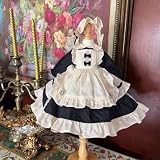 HAMRETHYPPZ 1/4 1/6 1/3 BJD 球体関節人形 ドレス ドール コスチューム 人形メイド服 球体関節人形着せ替え ドールドレス プリンセスドレス、メイド服、白可愛いメイドスカート(ヘッド、素体は含まりません)白 (1/3)