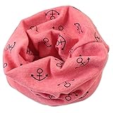 MyMei　秋冬　ネックウォーマー　スヌード　キッズ　ベビー　子供　スカーフ　襟巻　ファッションマフラー　女の子　男の子　防寒　かわいい　おしゃれ　 首元保温　出産祝い　プレゼント　船錨柄 (ウオータ