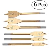 WINOMO フラットドリル 　木材ドリル　木工ドリルビット　チタンコーティング　10mm 12mm 16mm 18mm 20mm 25mm　6ピース