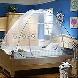 CdyBox Folding Mosquito Net Tent Canopy Curtains for Beds Home Bedroom Decor (1.5X2.0m, Blue) by Cdy