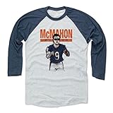500レベルのジムMcMahon 3 /第4スリーブ野球Tシャツ – Vintageシカゴフットボールファンギア&スポーツアパレル – Jim McMahonスケッチB