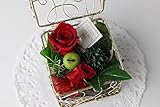 誕生石ルビーの贈り物　♪バースデイローズ　♪　ワイヤーBOX　（プリザーブドフラワー）