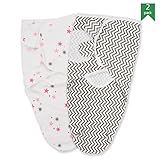 おくるみブランケット2パック幼児ベビーコットンSwaddlingブランケット,おくるみラップセットforベビーシャワーgift-ソフト、軽量で通気性