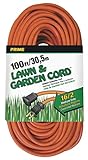 Prime Wire & Cable EC481635 100-Foot 16/2 SJTW Lawn and Garden Outdoor Extension Cord, Orange [並行輸入品