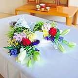 供花　お墓参り用　生花花束1対（2束）セット　＜　お供え用に　仏壇のお花に　お供え花　お悔やみ花　＞　【お届け日指定ＯＫ】