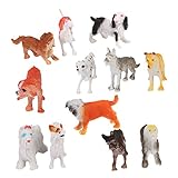 dovewill 12個プラスチック犬ペット動物図ショップディスプレイマネキン人形犬モデルおもちゃ