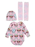 (マイファーストヒステリック) MY FIRST HYSTERIC オーガニックコットン SWEETY TEDDY MINI総柄ロンパース＋キャップ＋レッグウォーマーセット 70cm ピンク