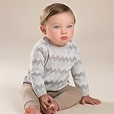 【秋冬/セーター】　　ニットセーター　波柄縞模様　プルオーバー ラウンドネック グレー　男の子女の子子供服　キッズベビー　70cm/80cm/90cm/100cm/110cm【シンプル・上品・フォーマ