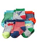 Carter's(カーターズ)男の子用 ボーダーロケット柄スニーカーソックス6枚セット
